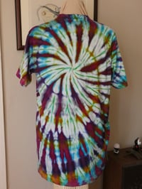 Image 3 of Bright Spiral with White - ice dyed t-shirt - Unisex S/M (runs large, see description) Free Shipping