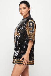 Image 4 of SAINTS SEQUIN JERSEY TUNIC / DRESS