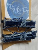Image 1 of Tasty Raw Edge Denim Straight Up Ponytails