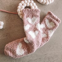 Image 2 of Cozy plush heart socks