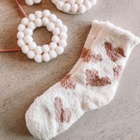 Image 4 of Cozy plush heart socks