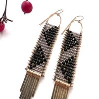 Image 2 of Pyramis Smokey Quartz and Spinel Earrings
