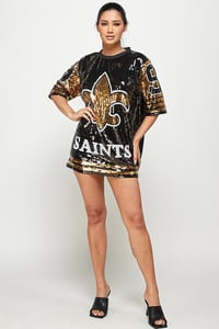 Image 2 of SAINTS SEQUIN JERSEY TUNIC / DRESS