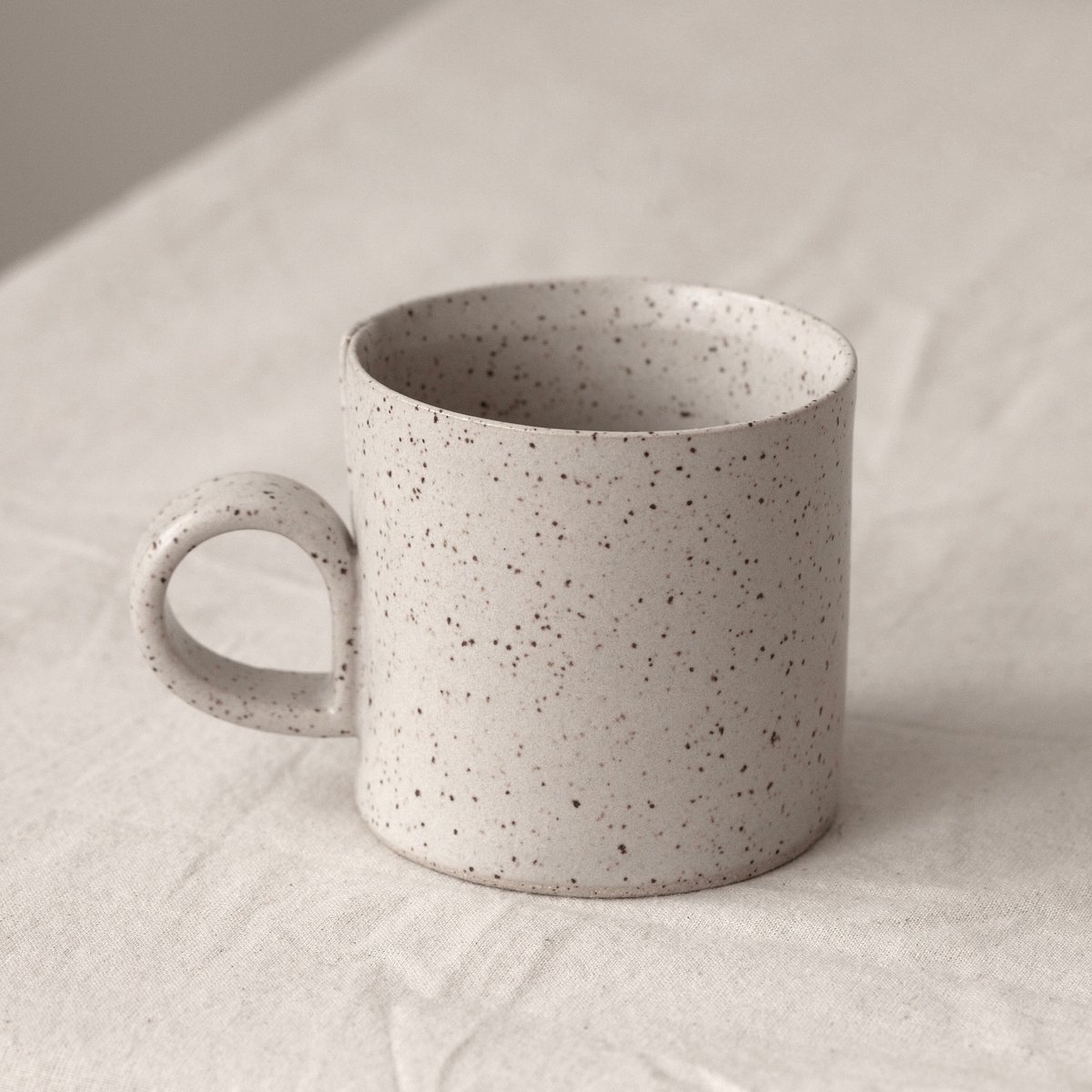 Handmade Slab Built Stoneware Mug 250 ml / 8 oz