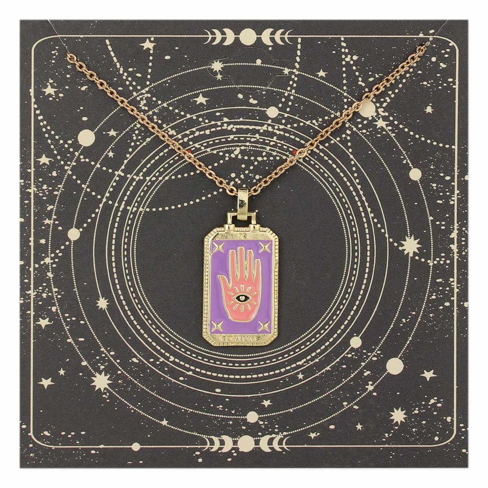 Image of Good Fortune Tarot Card Necklace