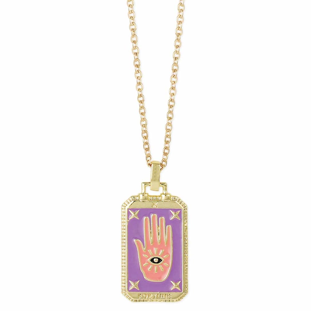 Image of Good Fortune Tarot Card Necklace
