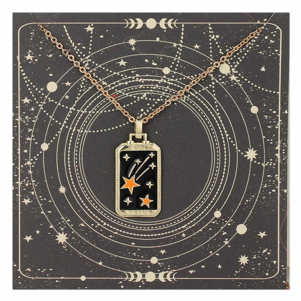 Image of Shooting Star Tarot Card Necklace