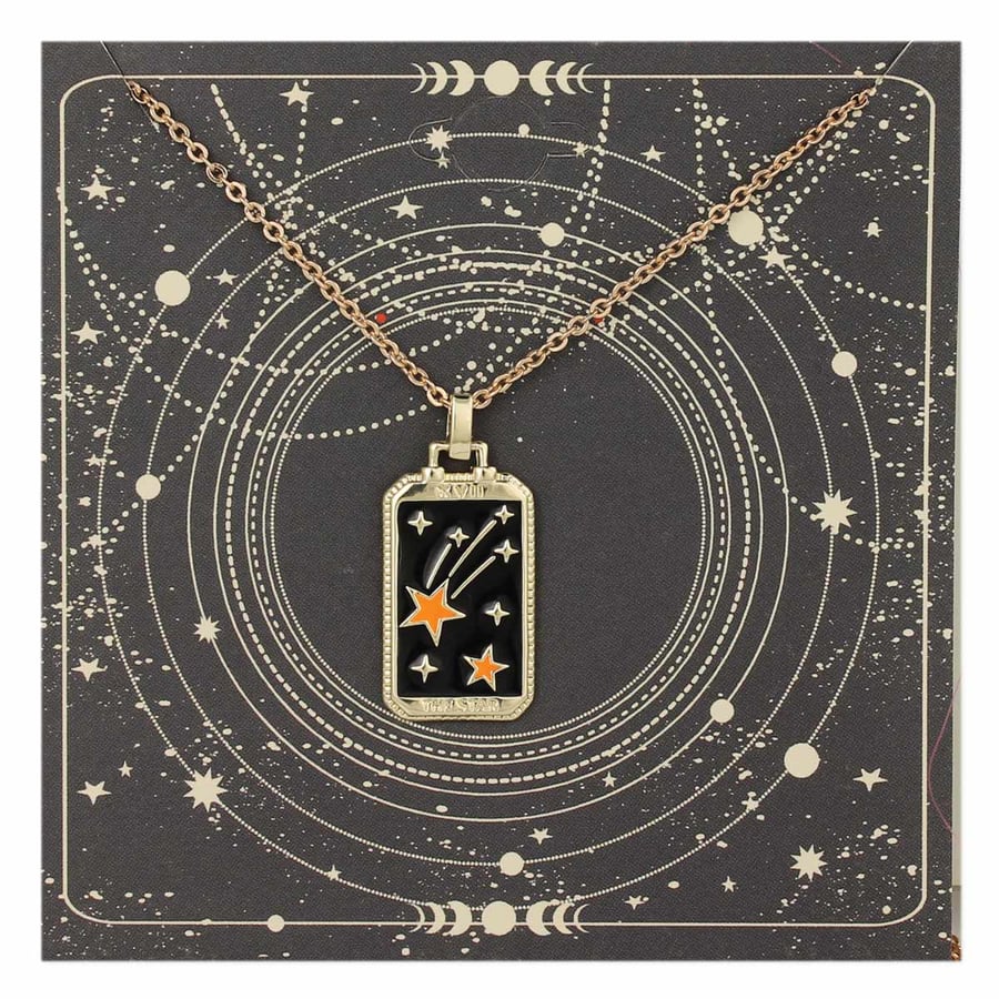 Image of Shooting Star Tarot Card Necklace