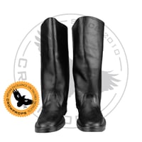 Image 2 of Black Officer Long Boots (without zipper)