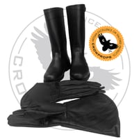 Image 4 of Jackboots Black Booties and OT TIE Gloves Combo - STANDARD SIZES and TAILORED too, you choose.