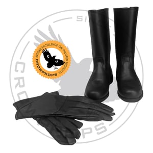 Image of Jackboots Black Booties and OT TIE Gloves Combo