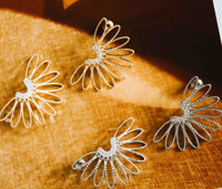 Image 1 of HALF DAISY DROP EARRINGS