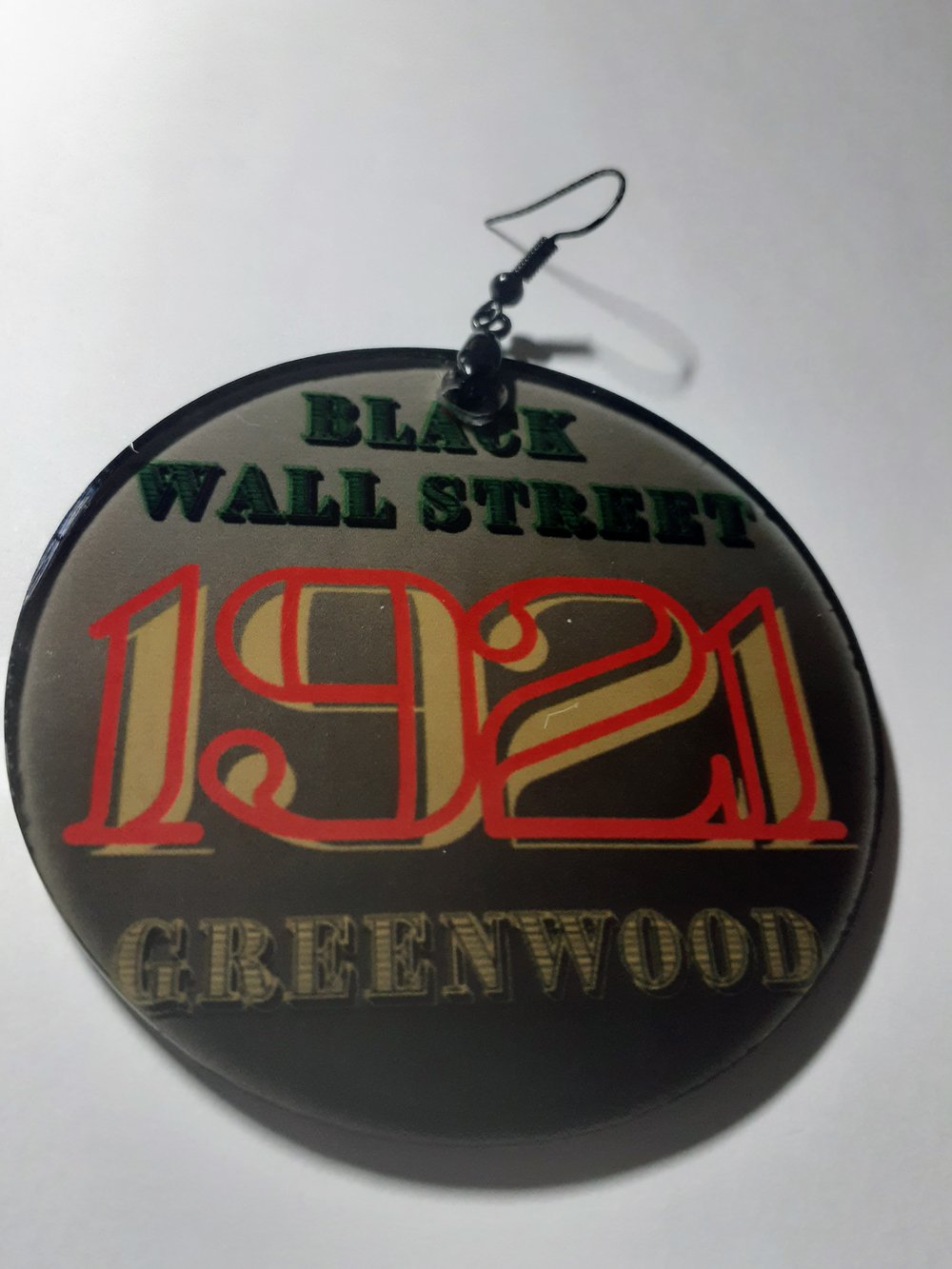 Image of Black Wall Street Custom Afrocentric Sublimation earrings