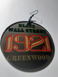 Image 4 of Black Wall Street Custom Afrocentric Sublimation earrings