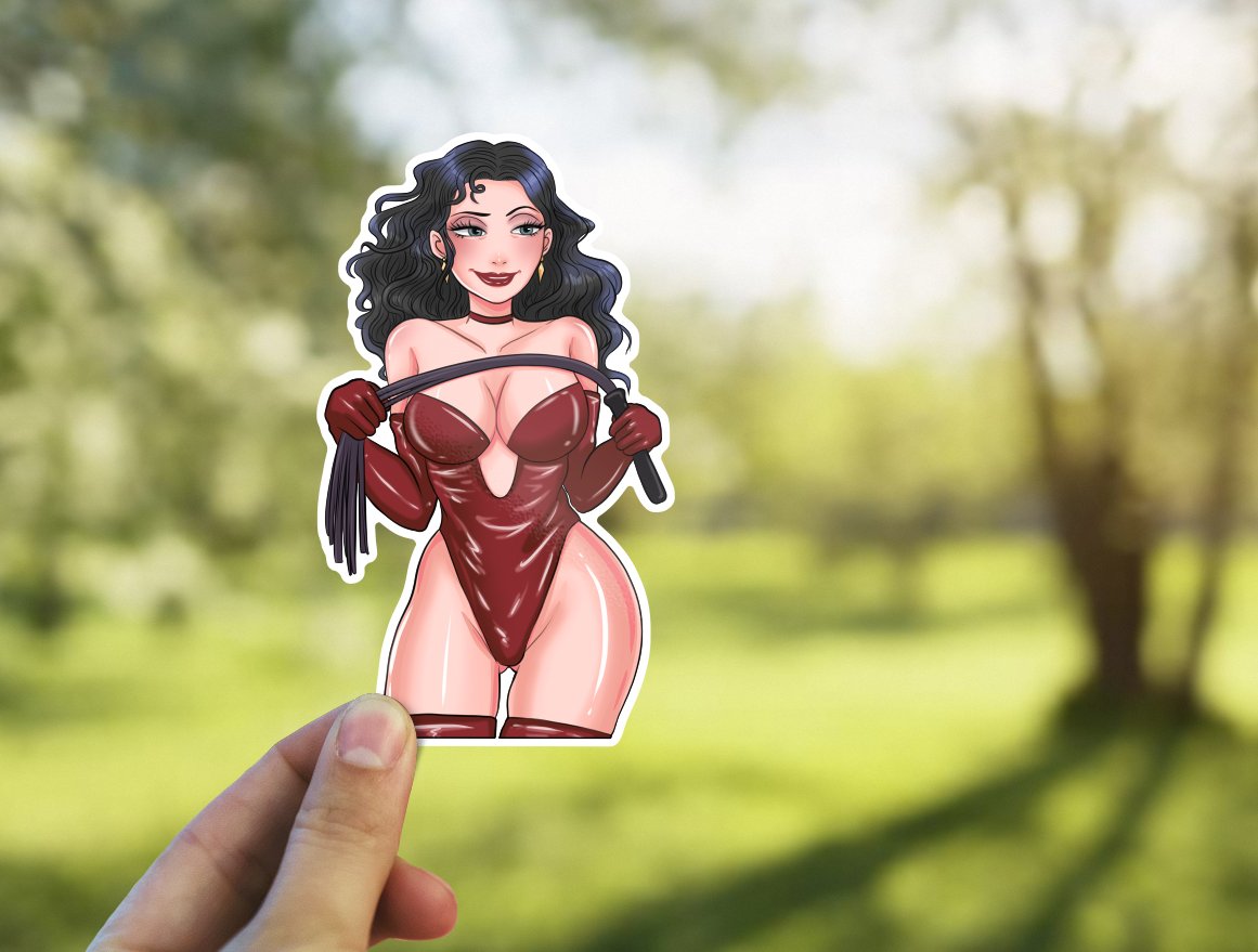 Image of Sexy Mommy Dommy Gothel Sticker, Mother Gothel, Pinup Stickers, Ecchi Decal