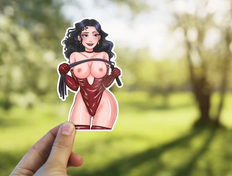 Image of Sexy Mommy Dommy Gothel Sticker, Mother Gothel, Pinup Stickers, Ecchi Decal