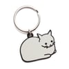 Anxiety Cat - Cat Loaf Keychain