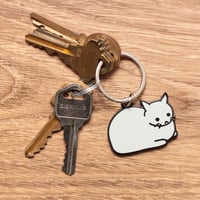 Image 3 of Anxiety Cat - Cat Loaf Keychain