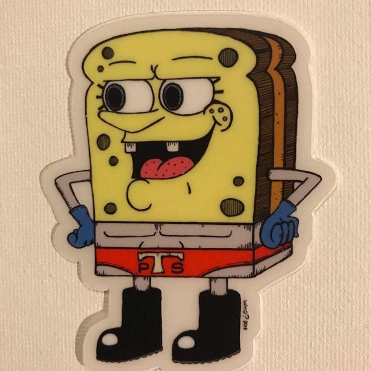Image of Powdered Toast Sponge 3 x 2 Clear Sticker