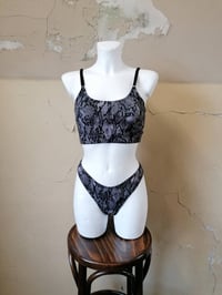 Image 1 of Grey Snake Cotton Bralette