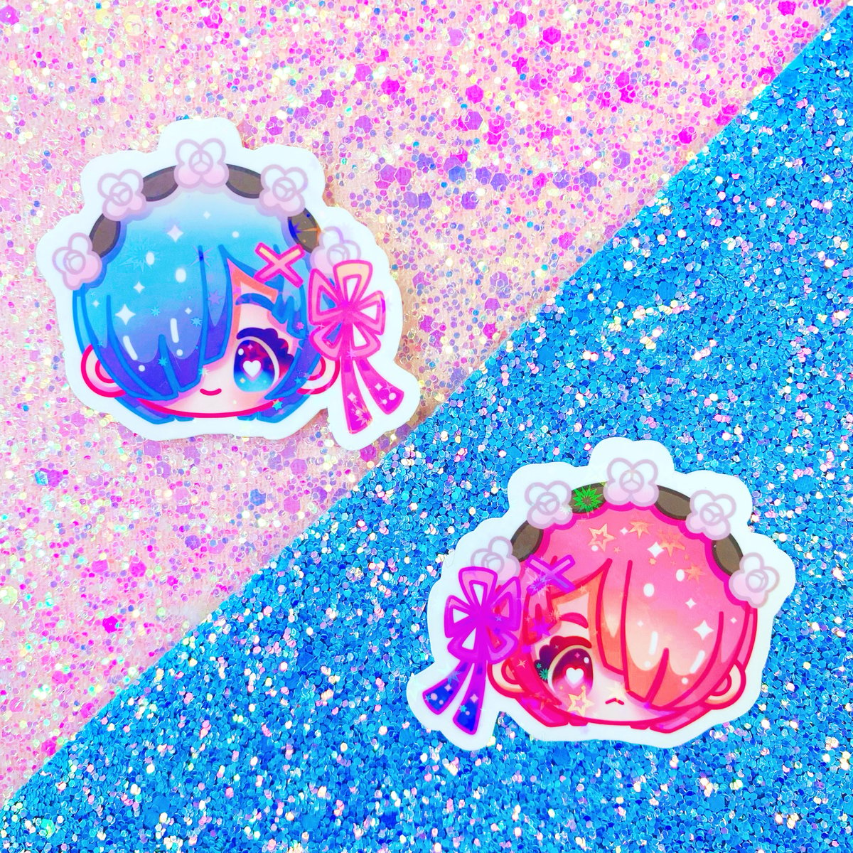 Image of Rem and Ram Stickers
