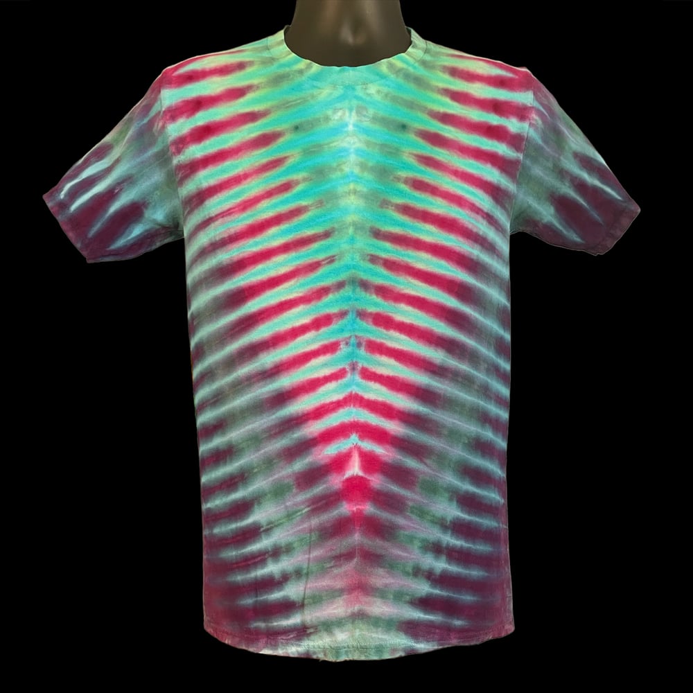 TROPICAL DRIPPY V TIE DYE TEE SIZE SMALL