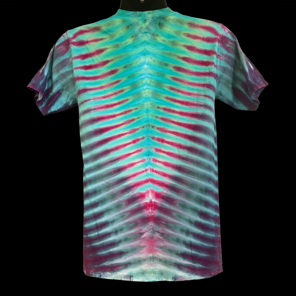 TROPICAL DRIPPY V TIE DYE TEE SIZE SMALL