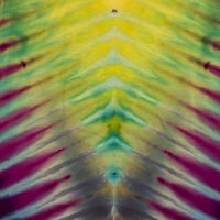 Image 4 of ELECTRIC GREEN DRIPPY V TIE DYE TEE SIZE LARGE