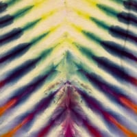 Image 4 of YELLOW RAINBOW DRIPPY V TIE DYE TEE SIZE LARGE