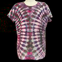 Image 1 of PLUM DOUBLE ARC TIE DYE TEE WOMEN'S SIZE LARGE