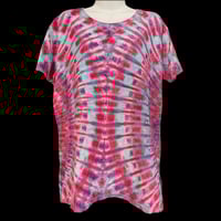 Image 1 of MIXED  BERRY DOUBLE ARC TIE DYE TEE WOMEN'S SIZE XL