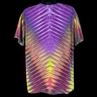 Image 2 of PURPLE RAINBOW DRIPPY V TIE DYE TEE SIZE XL