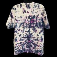 Image 2 of TEAL PEACE SIGN TIE DYE TEE SIZE 2XL