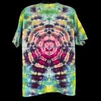 Image 2 of PINK RAINBOW SUNBURST TIE DYE TEE SIZE 2XL