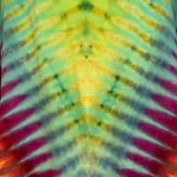 Image 3 of GREEN RAINBOW DRIPPY V TIE DYE TEE SIZE 3XL