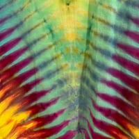 Image 4 of GREEN RAINBOW DRIPPY V TIE DYE TEE SIZE 3XL