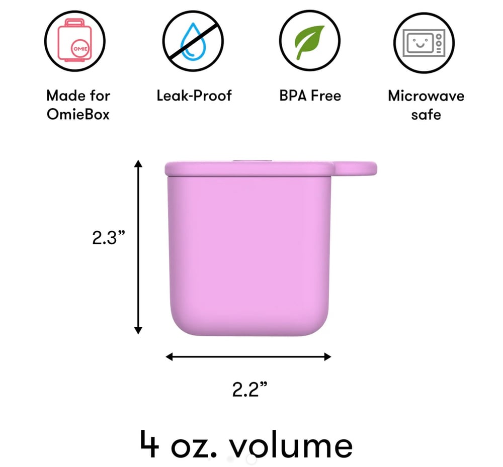 OmieDip Silicone Dip Containers Pink and Teal