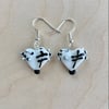 White Heart Earrings