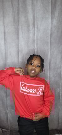 Image 2 of Youth Embrace it Sweatshirt (Red)