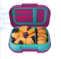 Image 2 of Bentgo Kids Snack Box Leak-Proof Container Fuschia / Teal