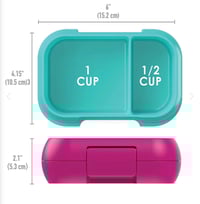Image 3 of Bentgo Kids Snack Box Leak-Proof Container Fuschia / Teal