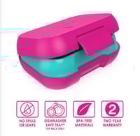 Image 5 of Bentgo Kids Snack Box Leak-Proof Container Fuschia / Teal