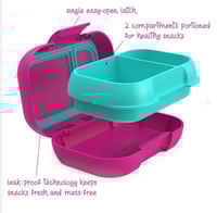 Image 4 of Bentgo Kids Snack Box Leak-Proof Container Fuschia / Teal