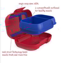 Image 4 of Bentgo Kids Snack Box Leak-Proof Container Red / Royal