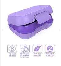 Image 2 of Bentgo Kids Snack Box Leak-Proof Container Purple