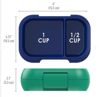 Image 3 of Bentgo Kids Snack Box Leak-Proof Container Green / Navy