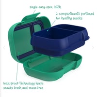 Image 4 of Bentgo Kids Snack Box Leak-Proof Container Green / Navy