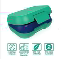 Image 5 of Bentgo Kids Snack Box Leak-Proof Container Green / Navy