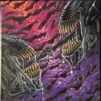 Two Xenomorph Queens Kissing With Tongue
