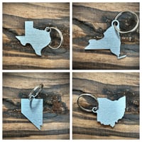 State shape keychain blanks